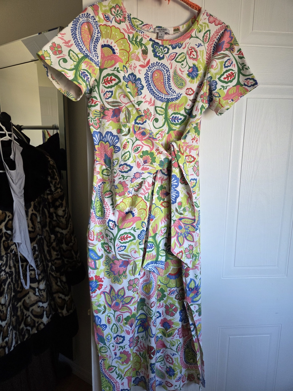 Isaac Mizrahi New York Floral Paisley Cotton Dress Size Medium